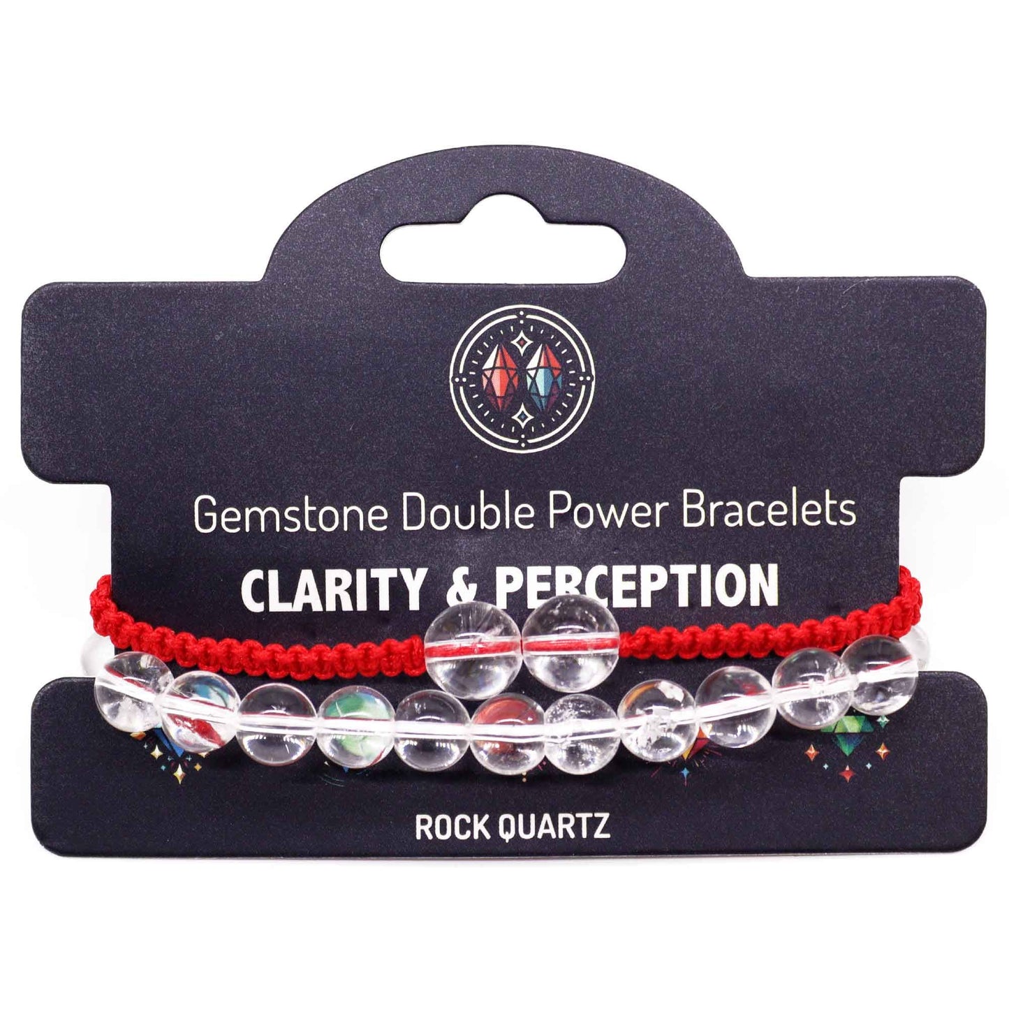 Bracelets double puissance pierres précieuses - Quartz de roche