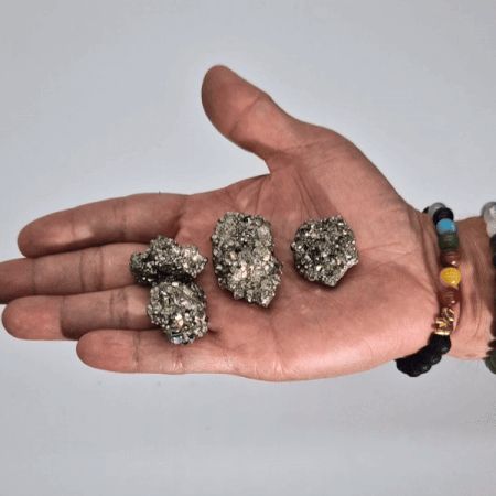 Peruvian Pyrite - First Grade Medium Size- (200gms approx 6 pieces 35-50mm)