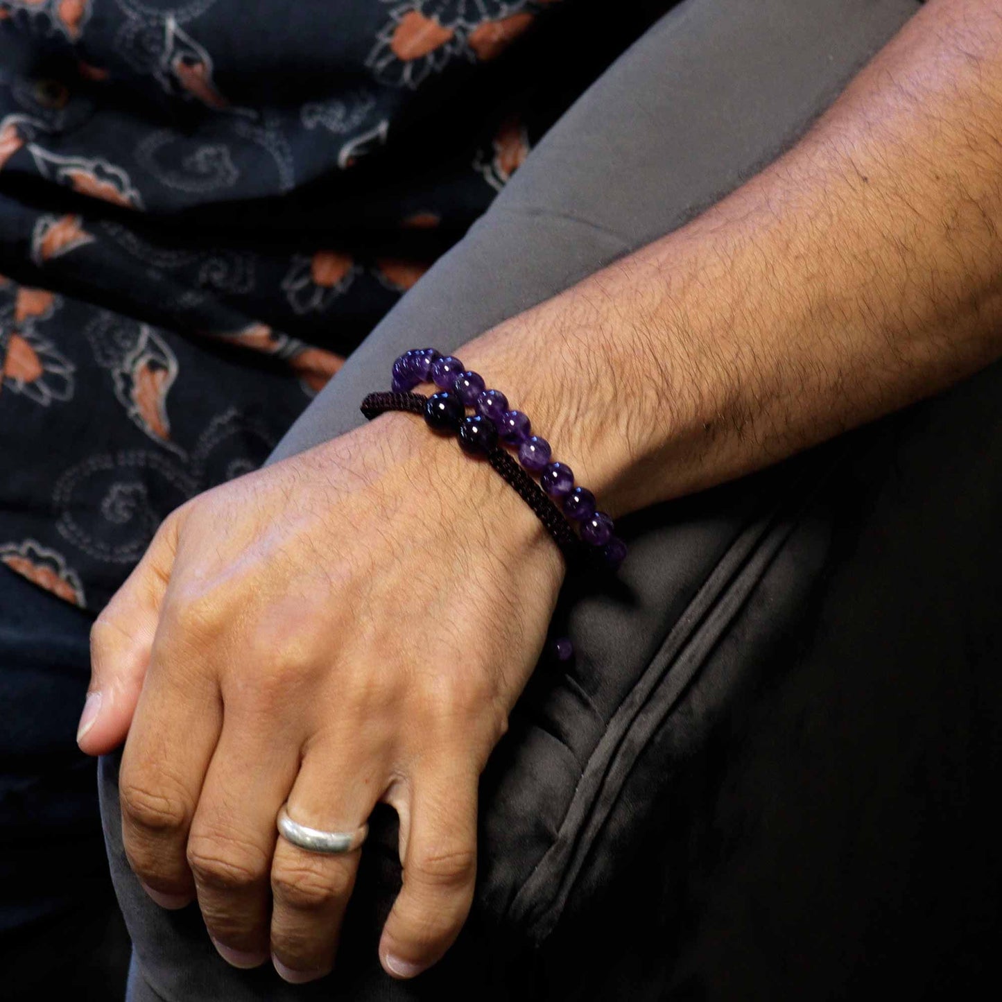 Gemstone Double Power Bracelets - Amethyst