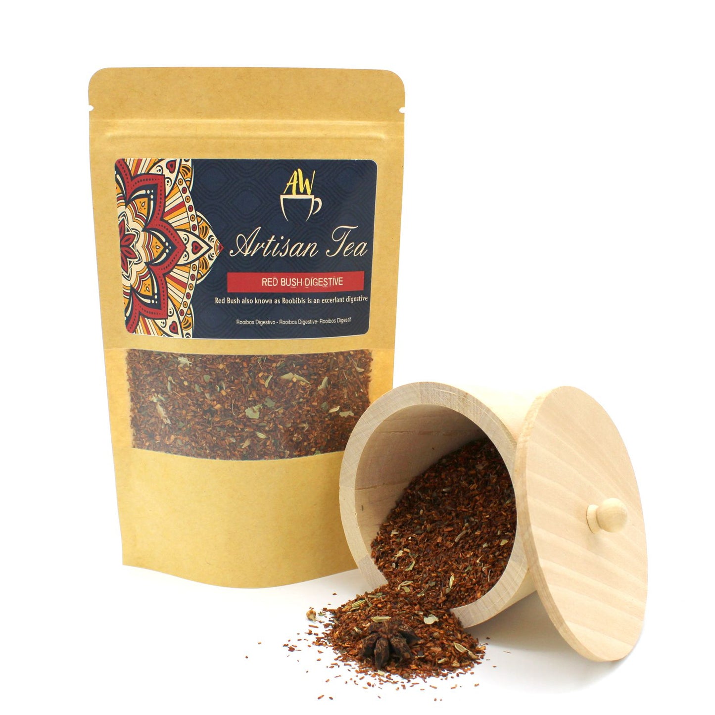 Red Bush Digestive Rooibos en frisse munt, steranijs