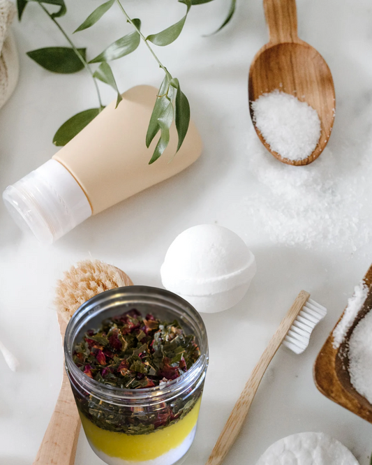 SEA SALT SCRUB WITH NEEM AND ROSE LEAVES