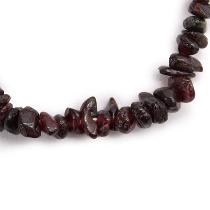 Bracelet en perles concassées - Grenat de sang
