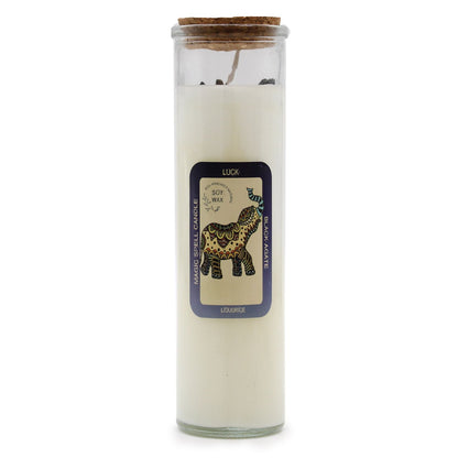 Candle - Luck (Gemstones, Fragrance liquorice, Soy Wax)