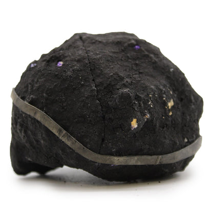 Géodes de calcite colorées - Roche noire - Violet
