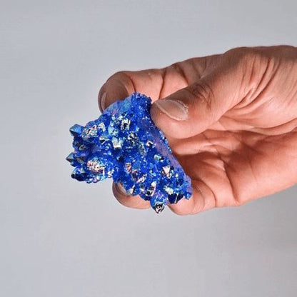 Quartz amélioré - Quartz Aura Aqua Halo (environ 100-150 g, 7-10 cm)