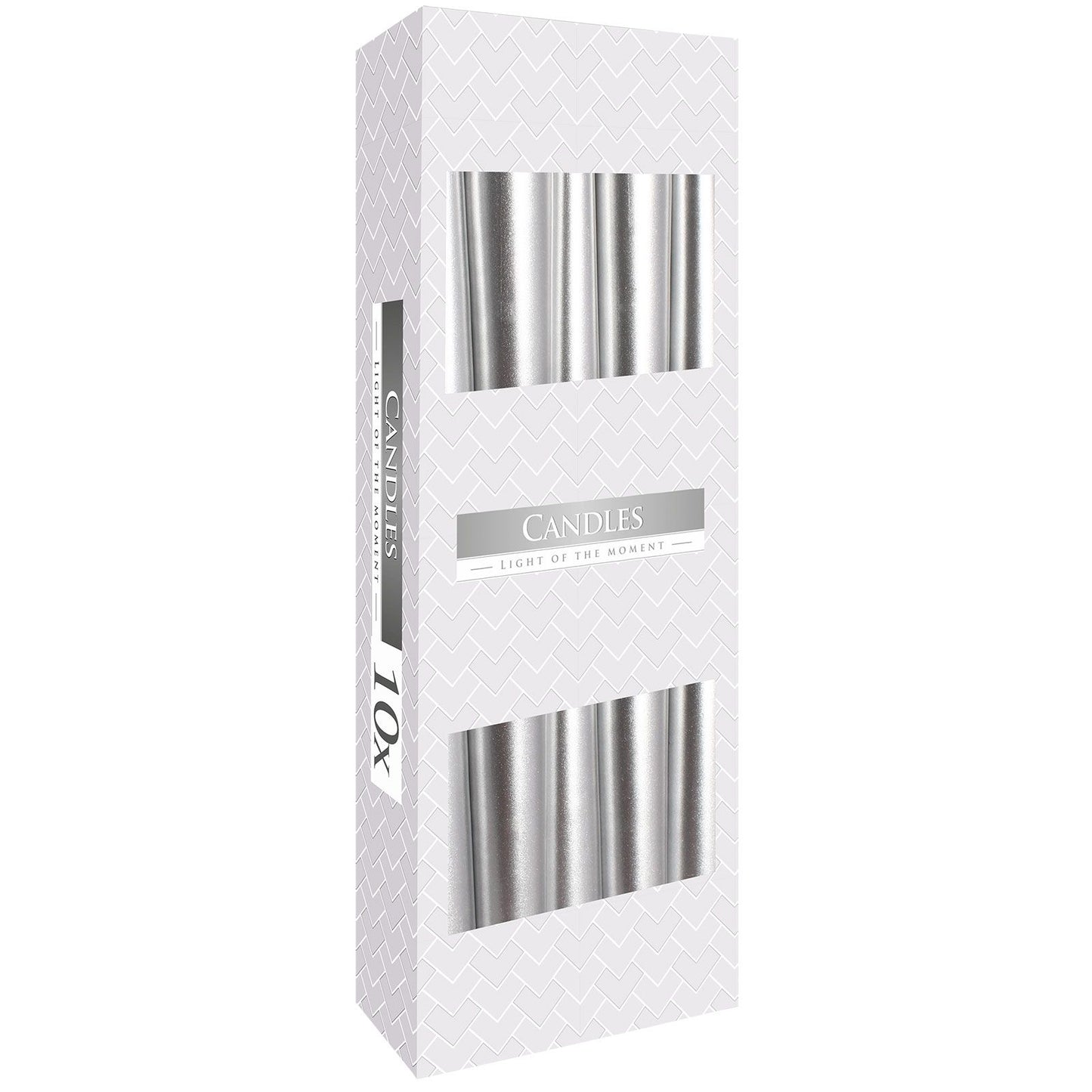 Taper Candle - SILVER METALIC