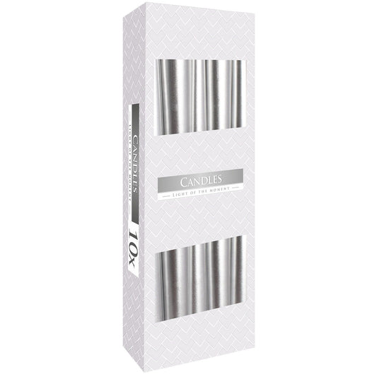 Taper Candle - SILVER METALIC