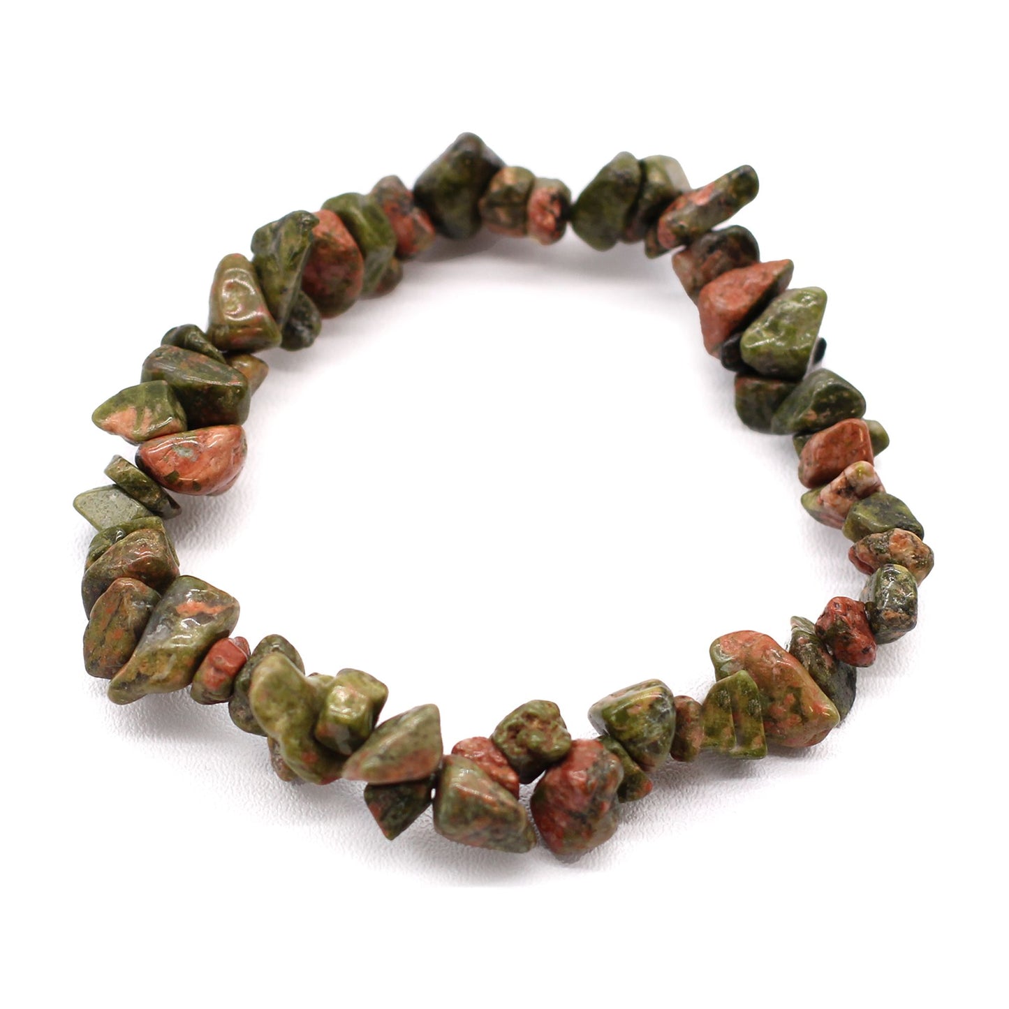 Bracelet en pépites – Jaspe vert