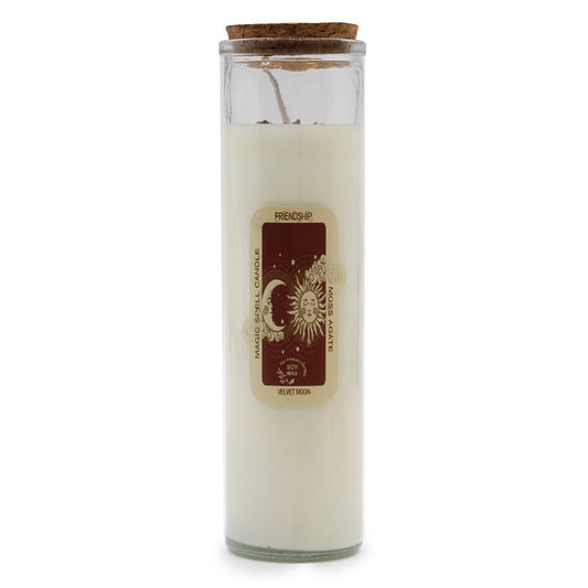 Candle - Friendship  (Gemstones, Fragrance Velvet Moon , Soy Wax)