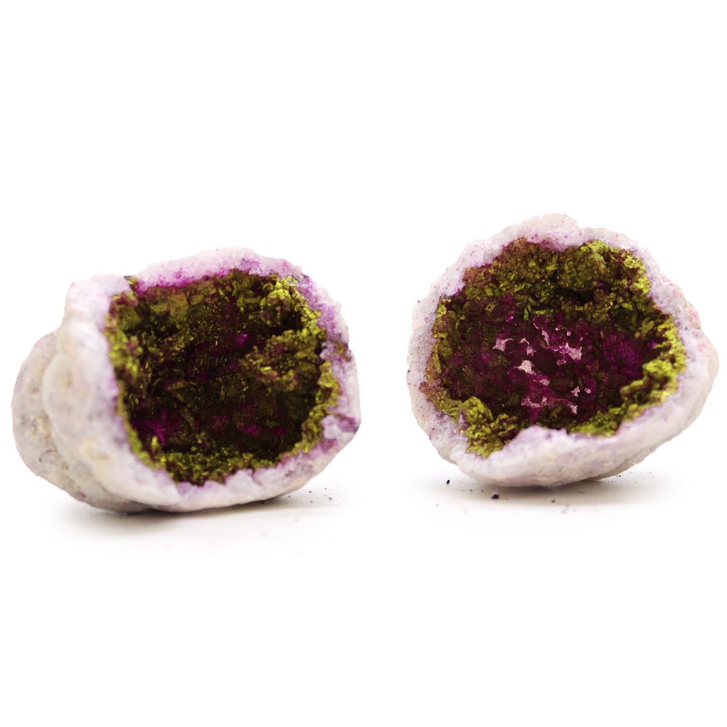 Coloured Calsite Geodes - Pink & Gold