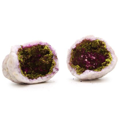 Coloured Calsite Geodes - Pink & Gold