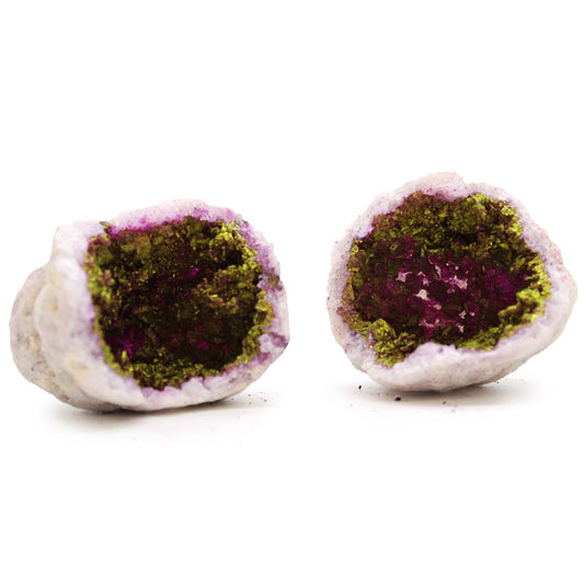 Coloured Calsite Geodes - Pink & Gold