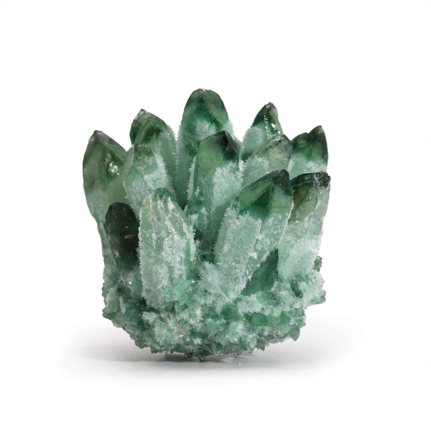 Amas de Quartz sculpté - Quartz Fantôme Vert (environ 250-300g 8cm)