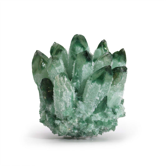 Amas de Quartz sculpté - Quartz Fantôme Vert (environ 250-300g 8cm)