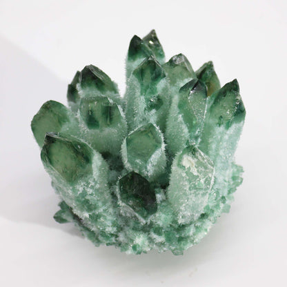 Amas de Quartz sculpté - Quartz Fantôme Vert (environ 250-300g 8cm)