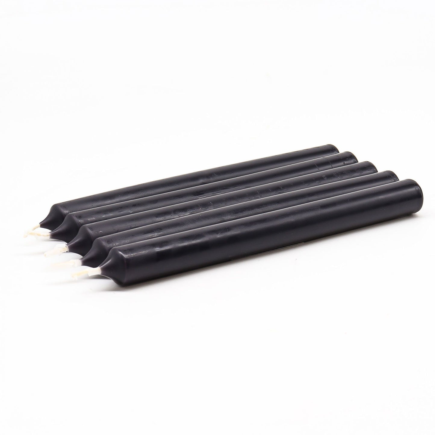 5x Black Dinner Candle