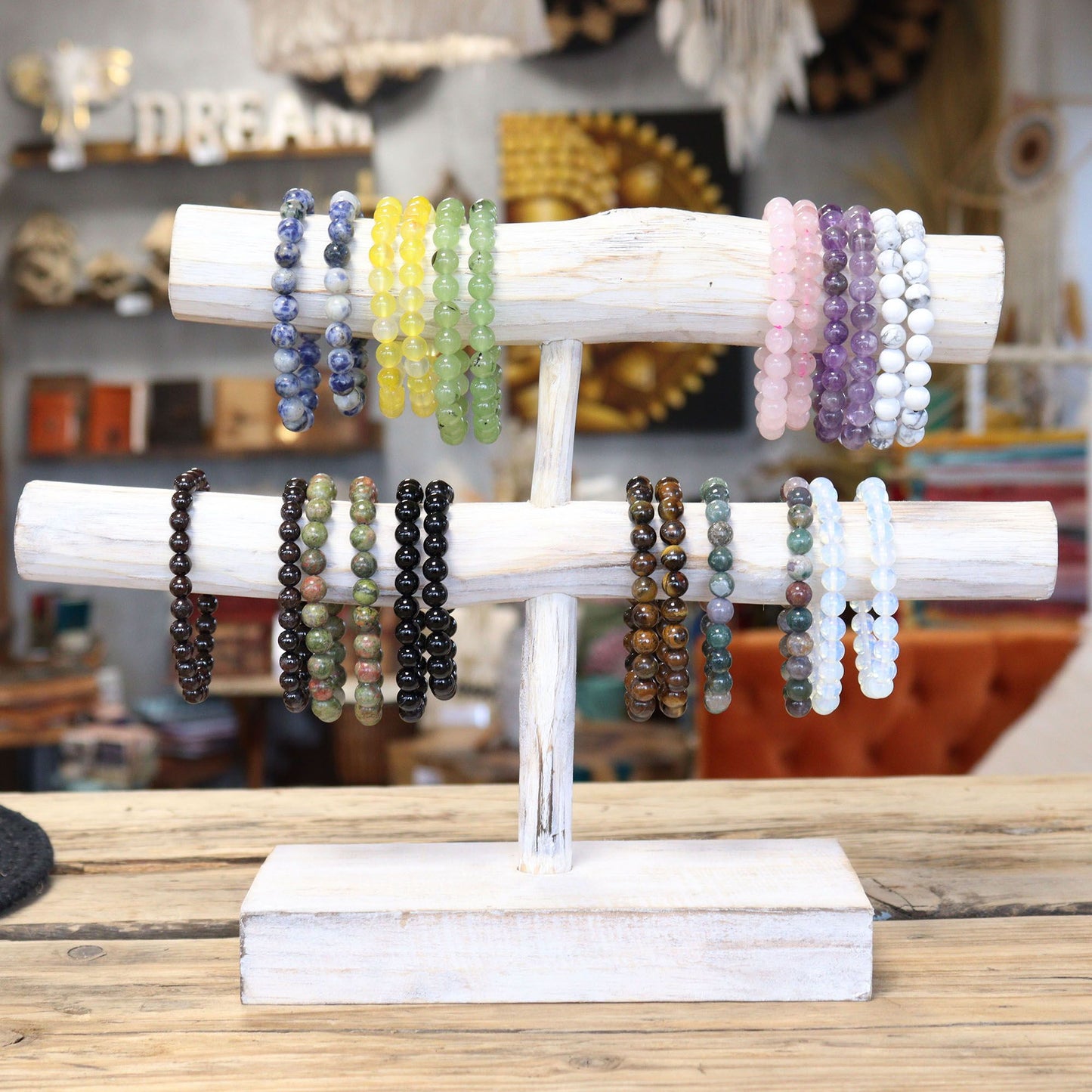 Bracelet Énergétique - Jaspe Blanc