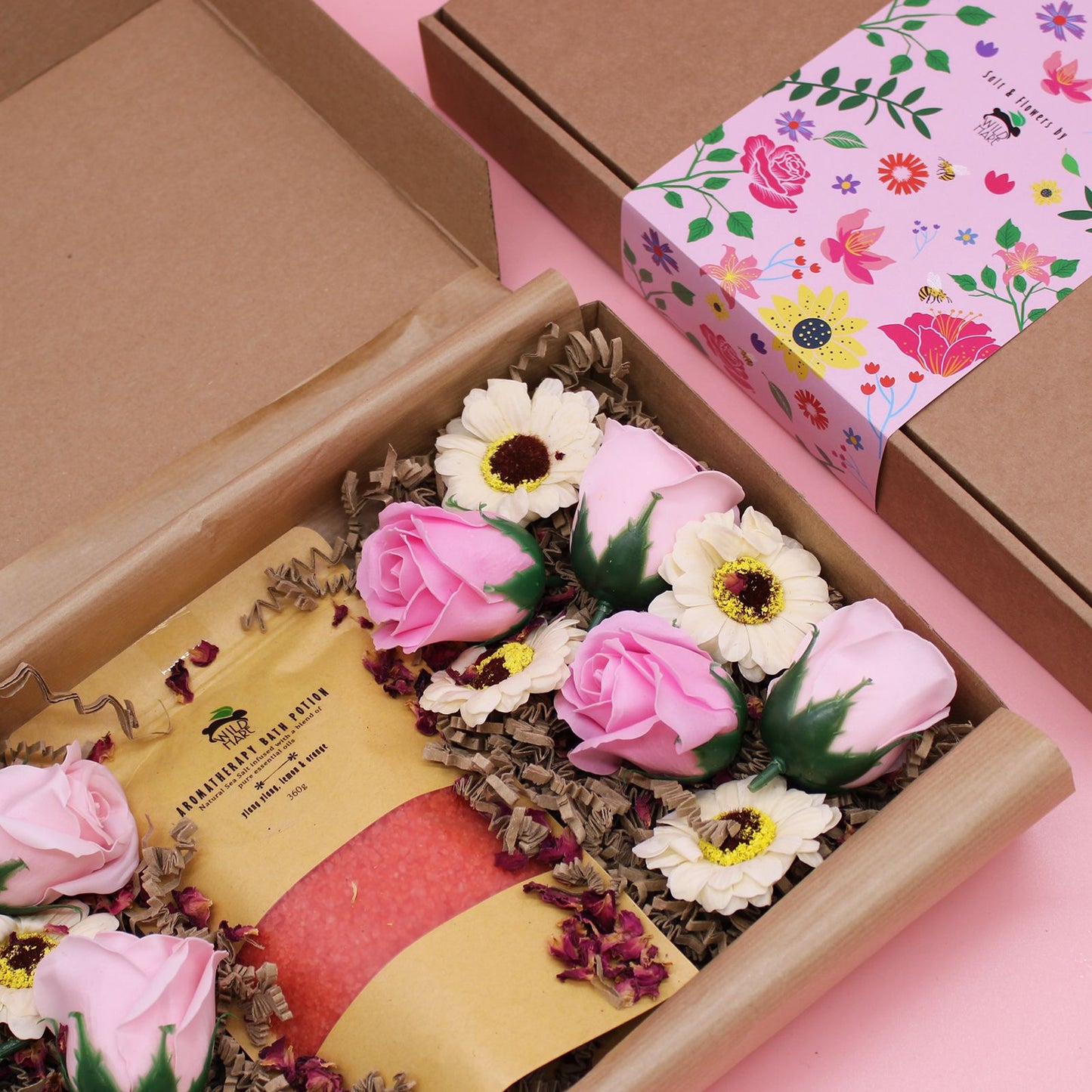 Wild Hare Salt & Flowers Set- Passion GIFTBOX