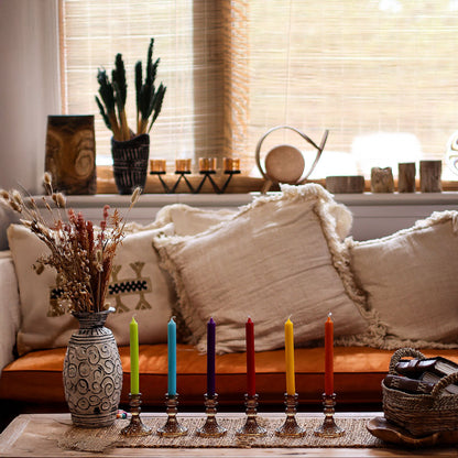 5x Black Dinner Candle