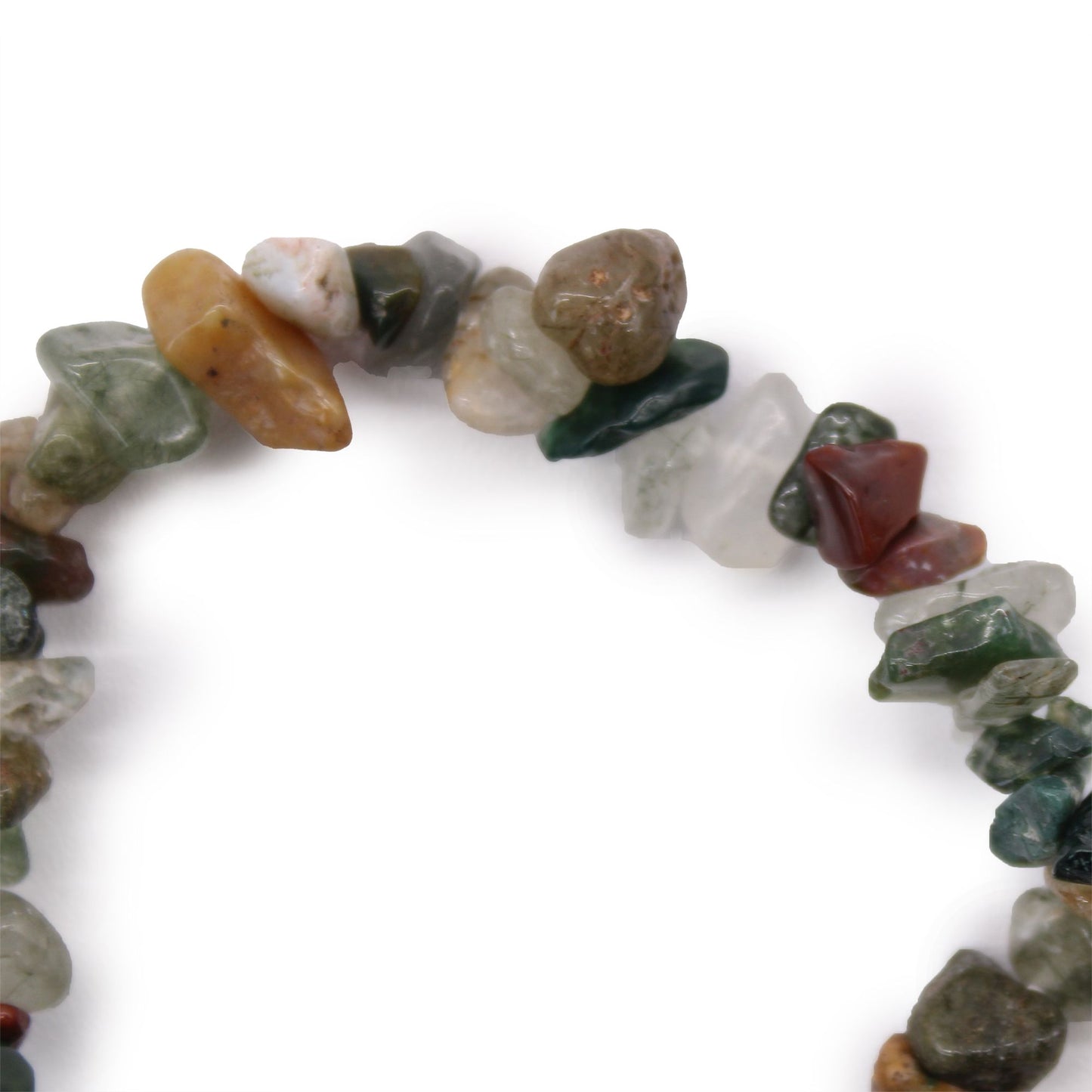 Bracelet en perles concassées - Agate mousse