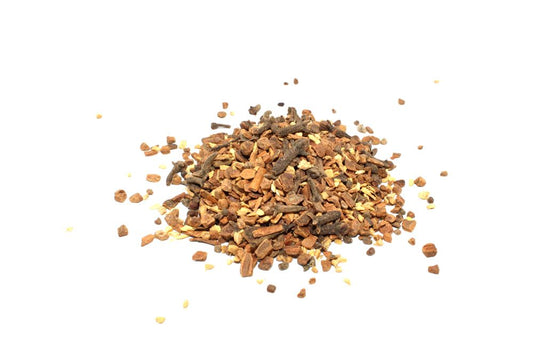 Yogi Spice Blend, Ginger, Cinnamon, cardamom seeds, cloves