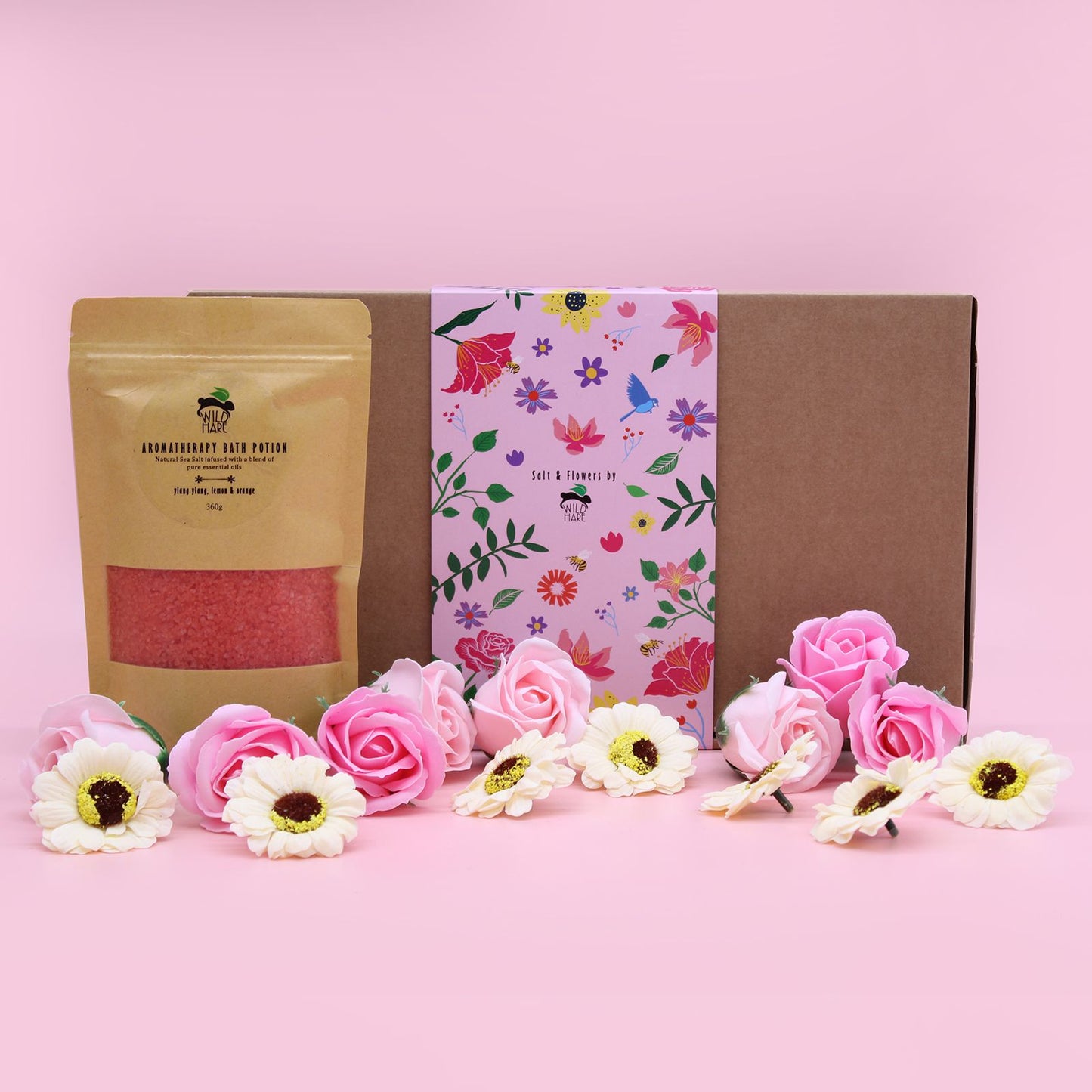 Wild Hare Salt & Flowers Set- Passion GIFTBOX