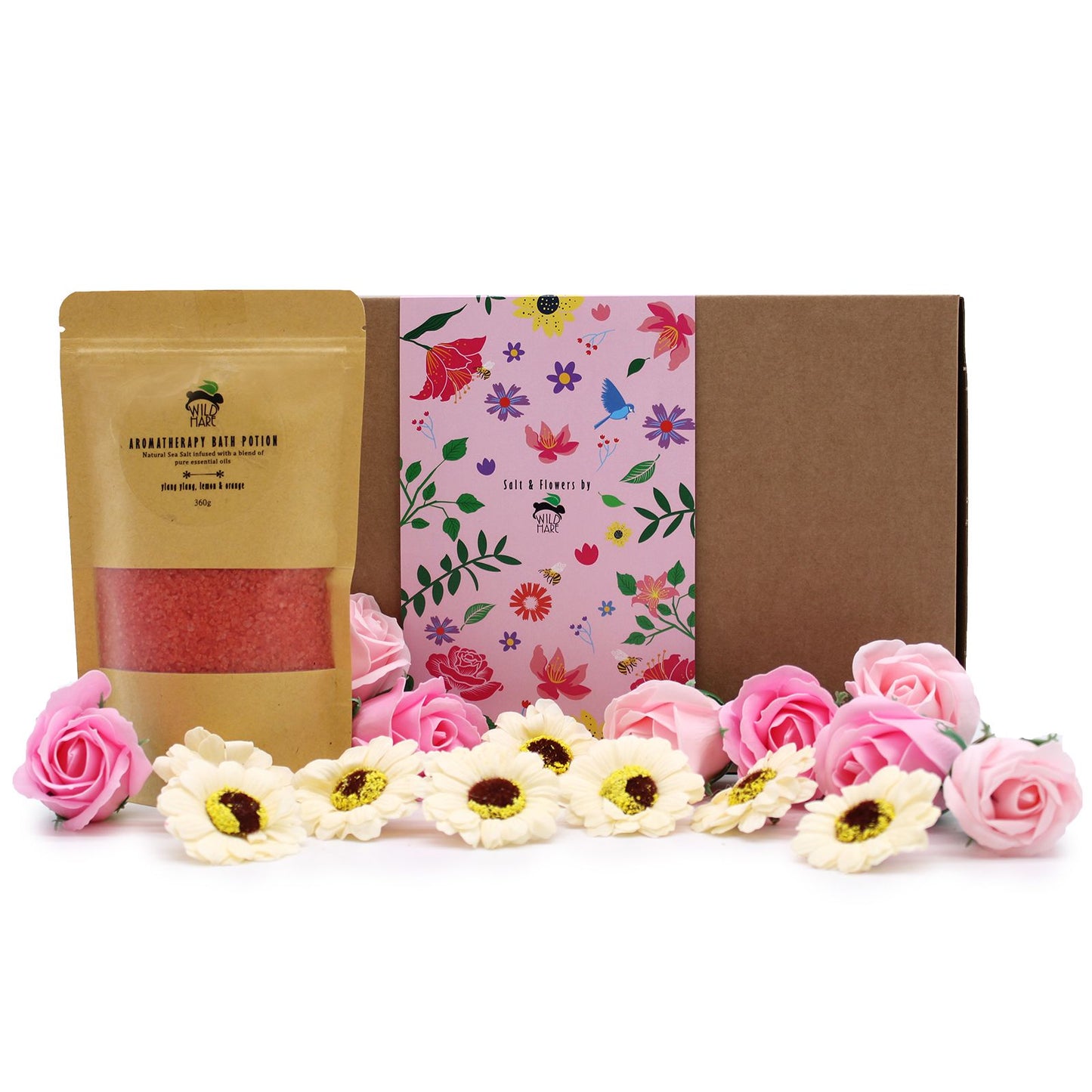 Wild Hare Salt & Flowers Set- Passion GIFTBOX