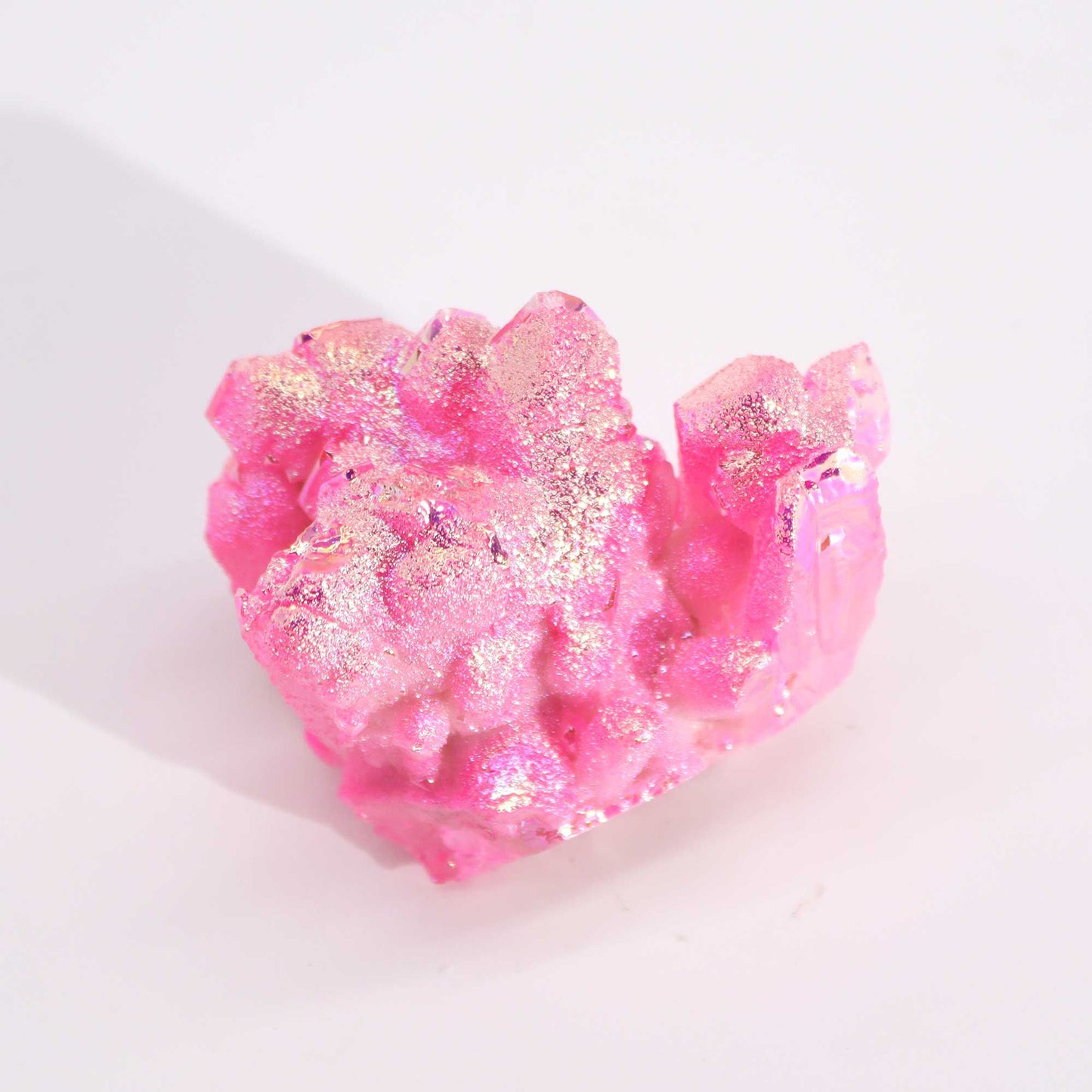Med Enhanced Quartz - Aura Rose Halo Quartz (approx 100-150g 7-10cm)