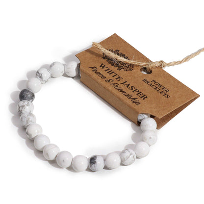 Bracelet Énergétique - Jaspe Blanc