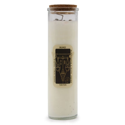 Candle - Balance (Gemstones, Fragrance Black Agathe & white Jasper, Soy Wax)