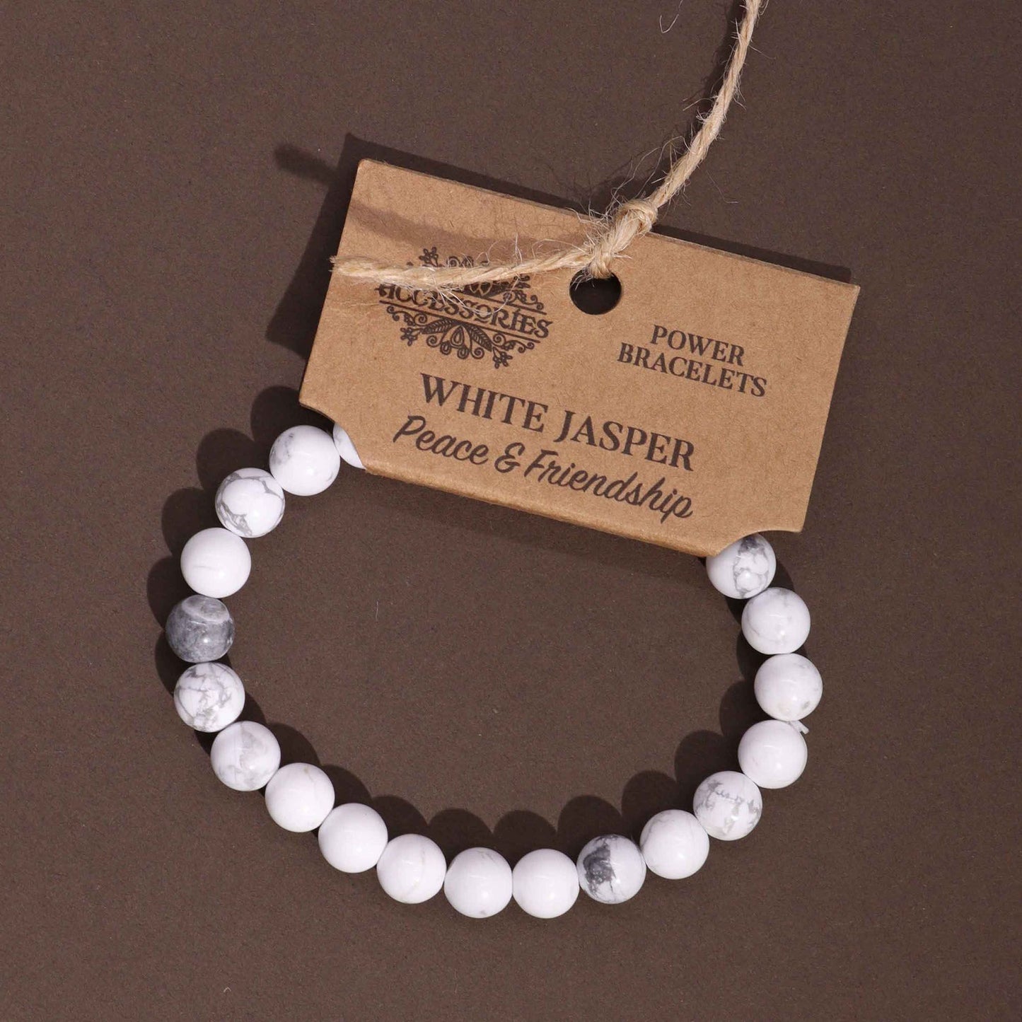Bracelet Énergétique - Jaspe Blanc