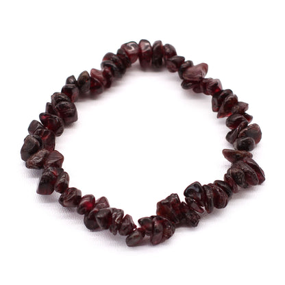 Bracelet en perles concassées - Grenat de sang