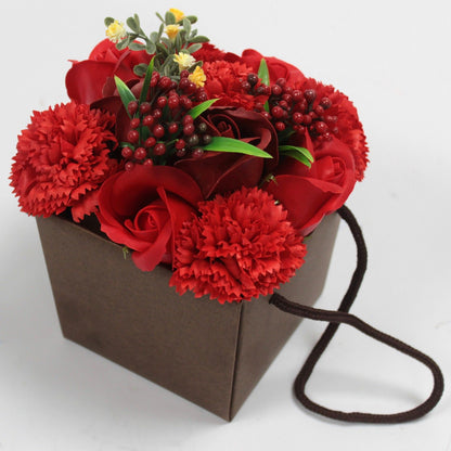 Soap Flower Bouqet - Red Rose & Carnation (gift)