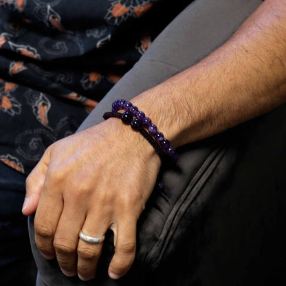 Gemstone Double Power Bracelets - Amethyst